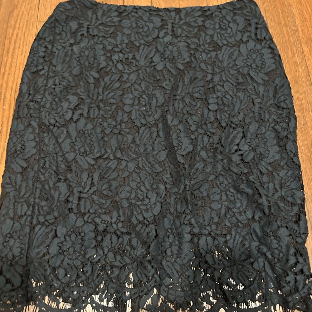 Banana Republic Black Embellished Mini Pencil Skirt
